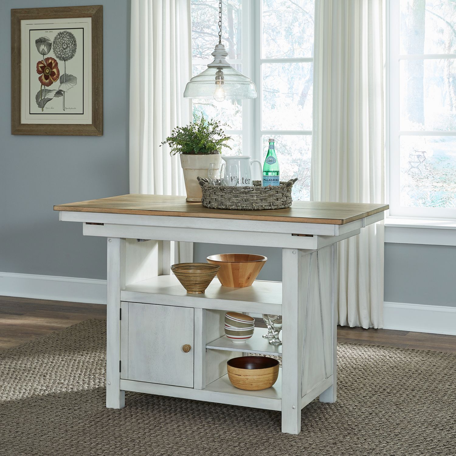 Lindsey Farm 7pc Gathering Table Set - Rooms For Less Furniture Outlet