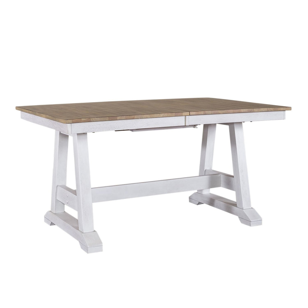 Lindsey Farm 7pc Trestle Table Set - Rooms For Less Furniture Outlet