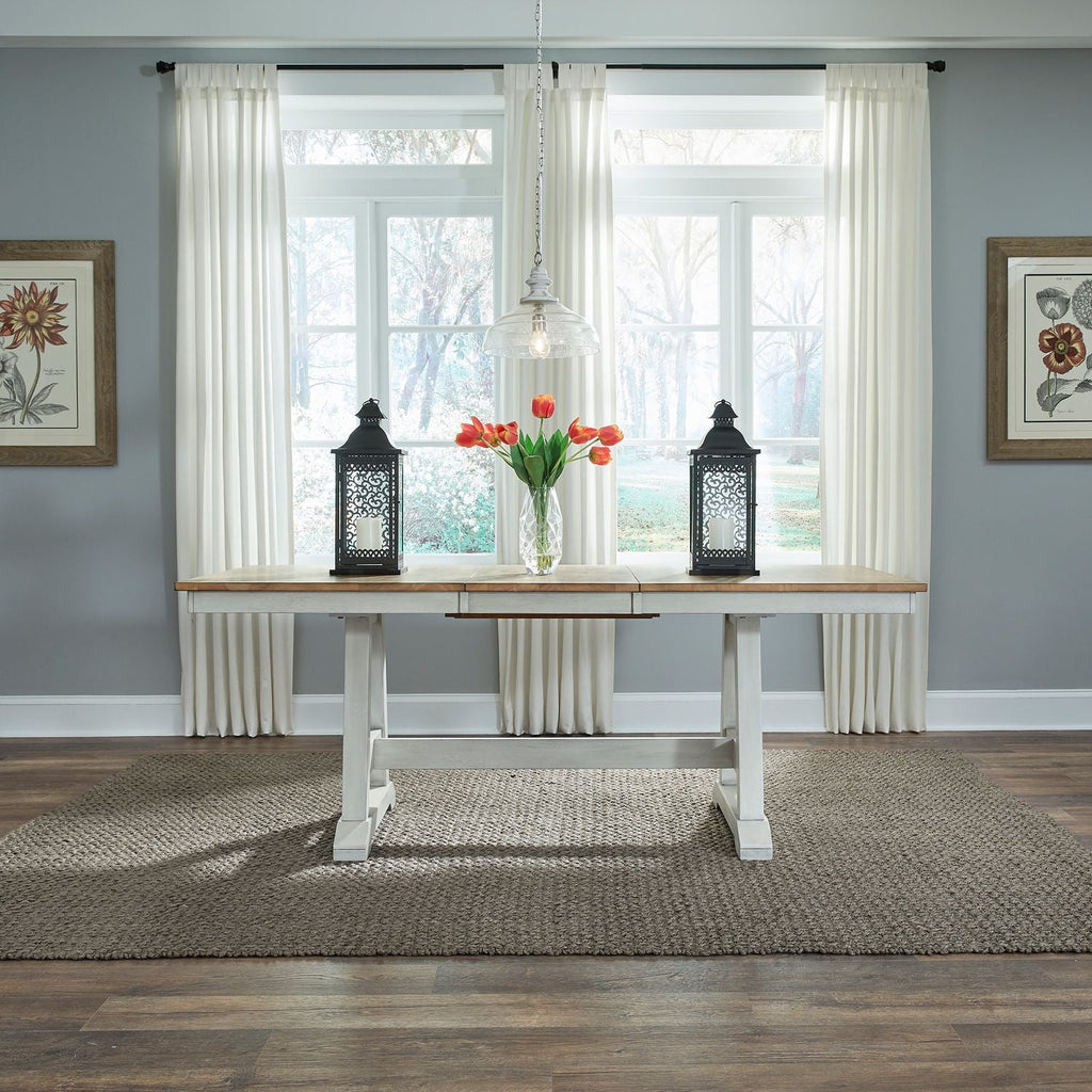 Lindsey Farm Trestle Table - Rooms For Less Furniture Outlet