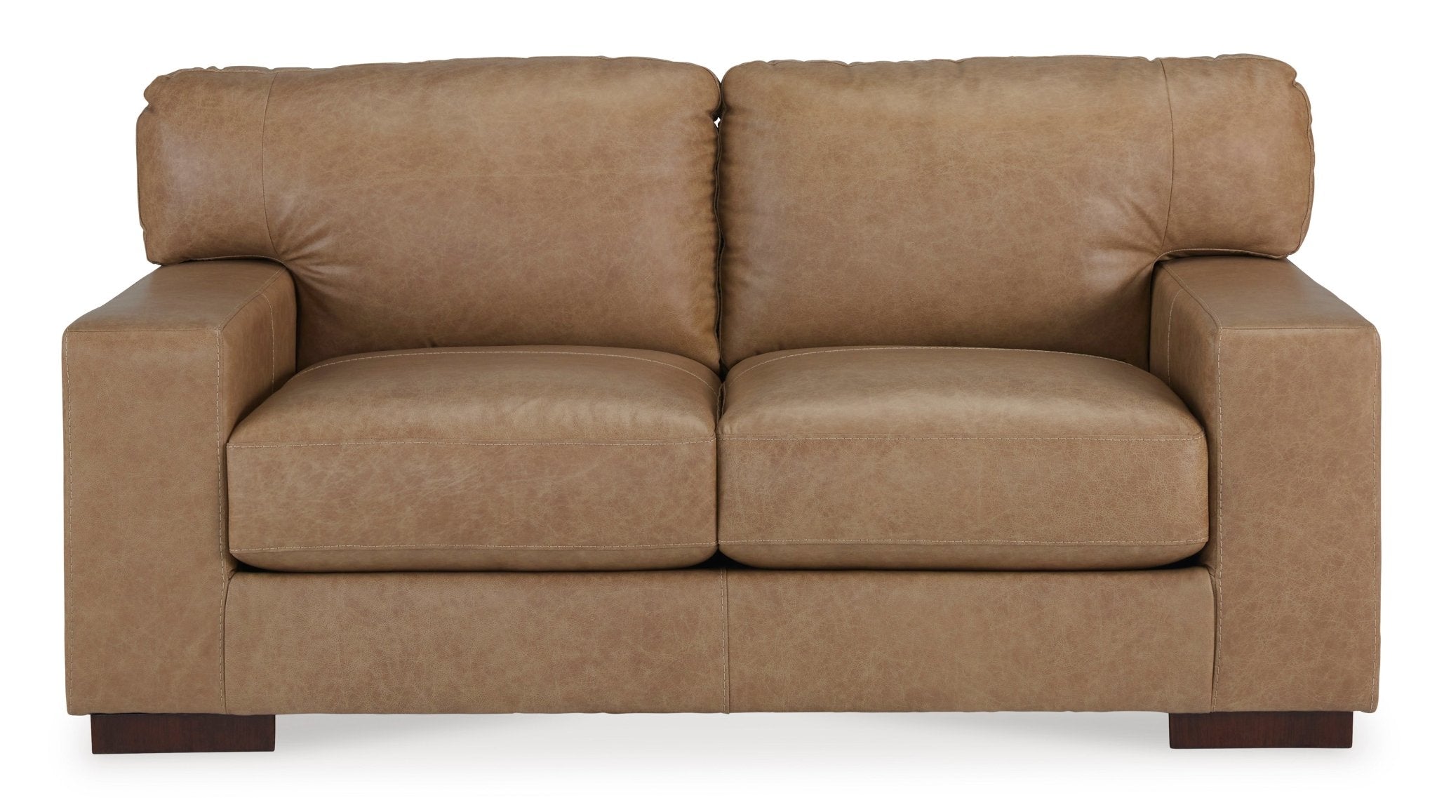 Lombardia Genuine Leather Loveseat - Rooms For Less Furniture Outlet