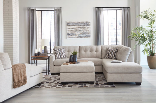 Mahoney 2 - Piece Sleeper Sectional with Chaise - Rooms For Less Furniture Outlet