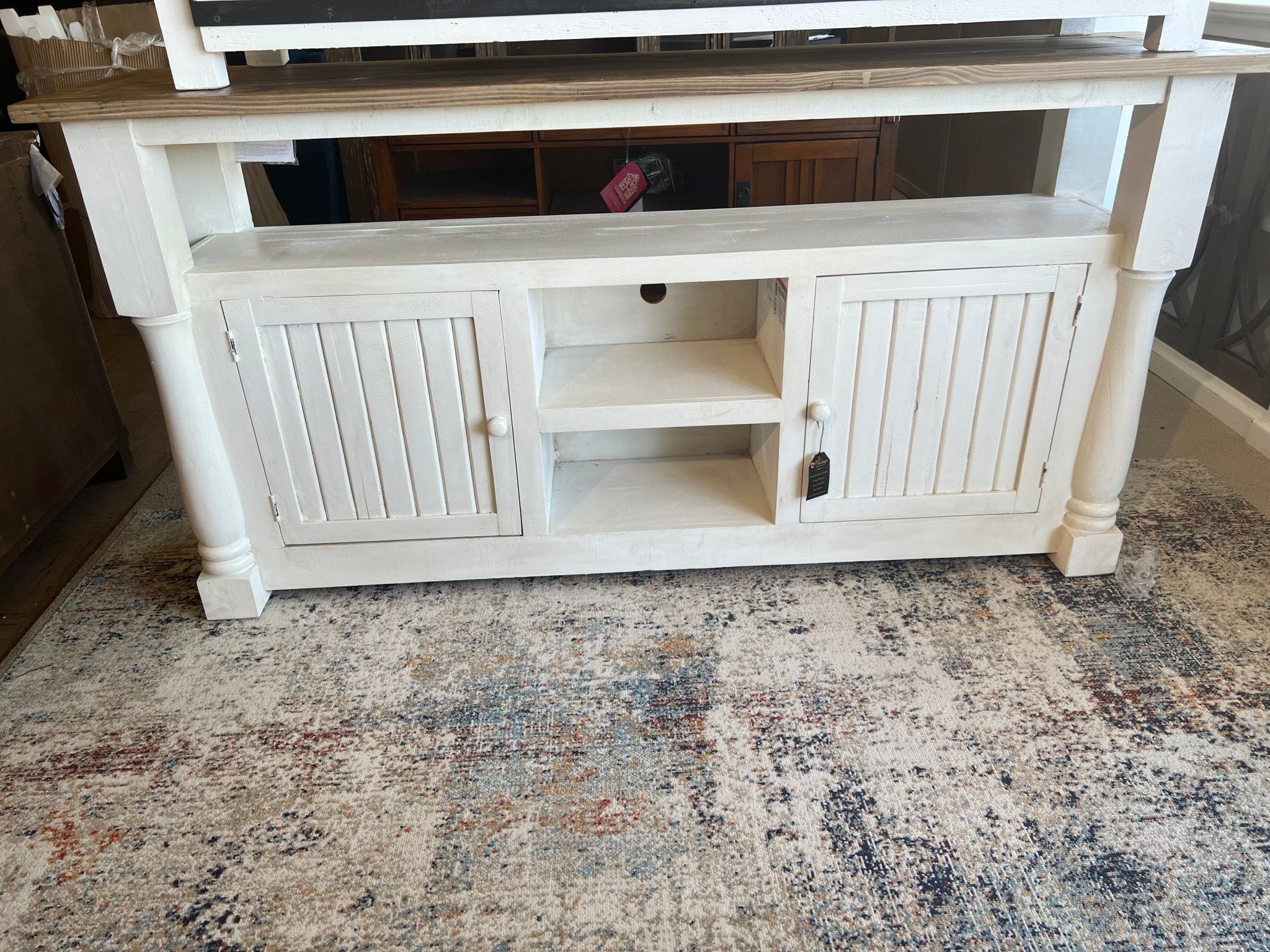 Martha 2 Door 70" Solid Wood TV Cabinet - Rooms For Less Furniture Outlet