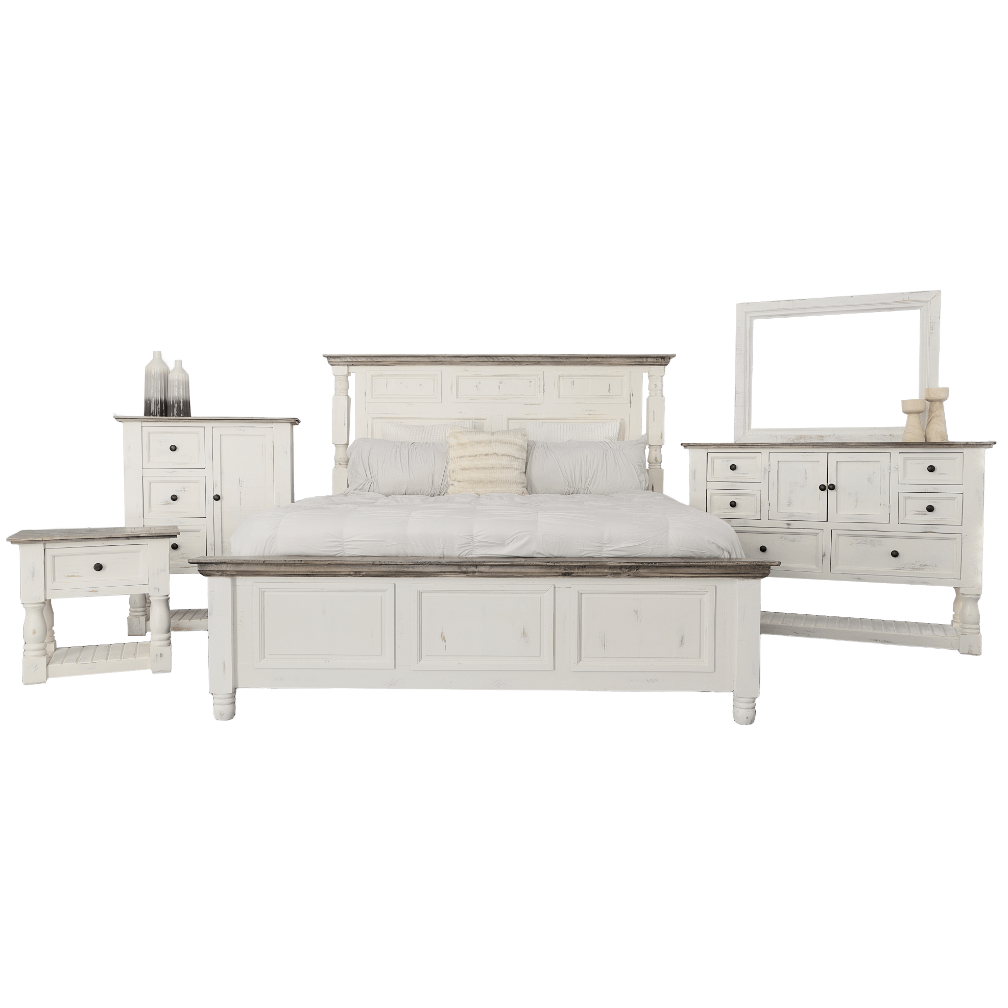 Martha Custom King Panel Bedroom Set - Rooms For Less Furniture Outlet