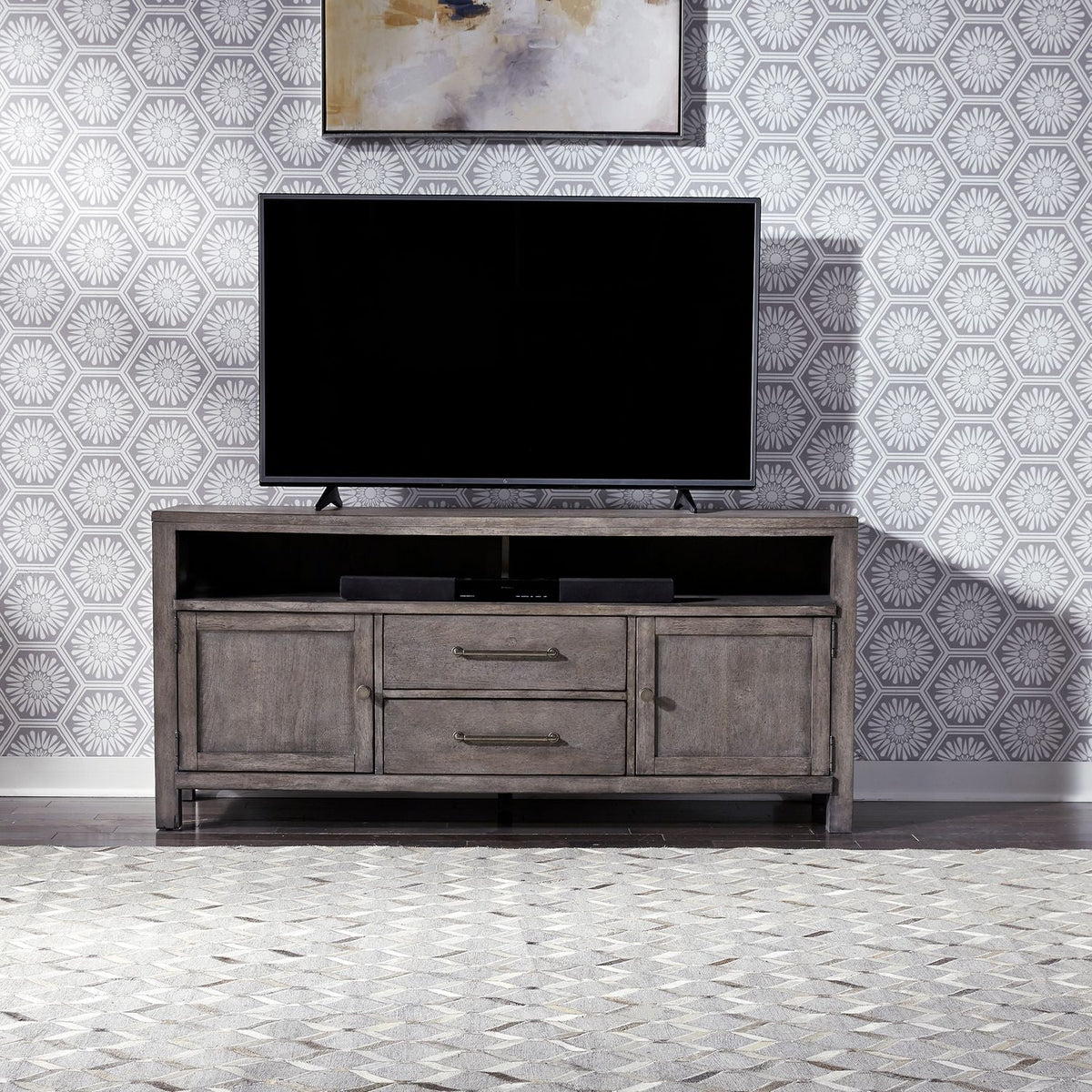 Modern Farmhouse 66" TV Console - Rooms For Less Furniture Outlet