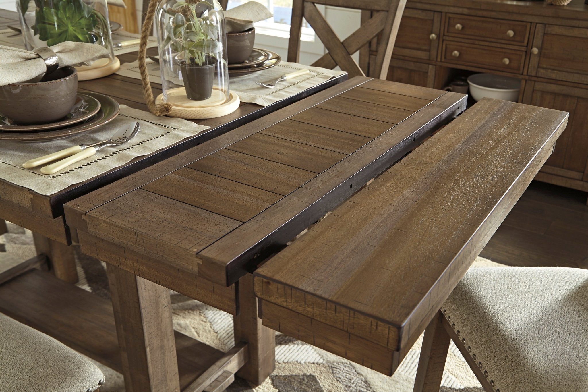 Moriville 7pc Counter Height Set w/Storage - Rooms For Less Furniture Outlet