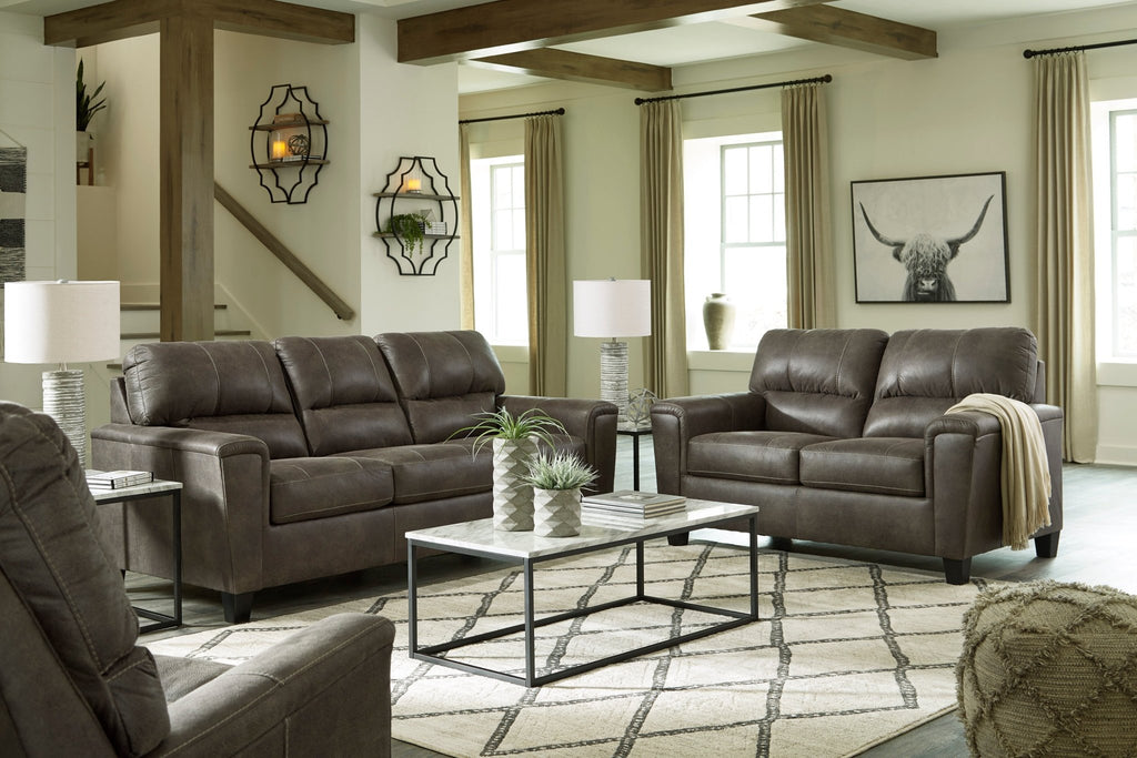 Navi Smoke Sofa and Loveseat - Rooms For Less Furniture Outlet