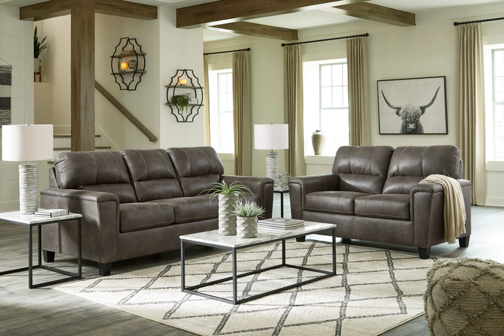 Navi Smoke Sofa and Loveseat - Rooms For Less Furniture Outlet