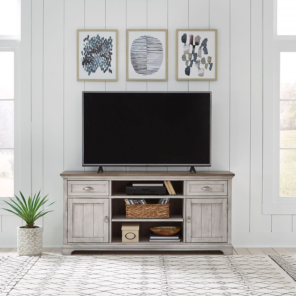 Ocean Isle 64" TV Console - Rooms For Less Furniture Outlet