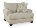 Oversized Chair with Rolled Arms & Ottoman - Rooms For Less Furniture Outlet