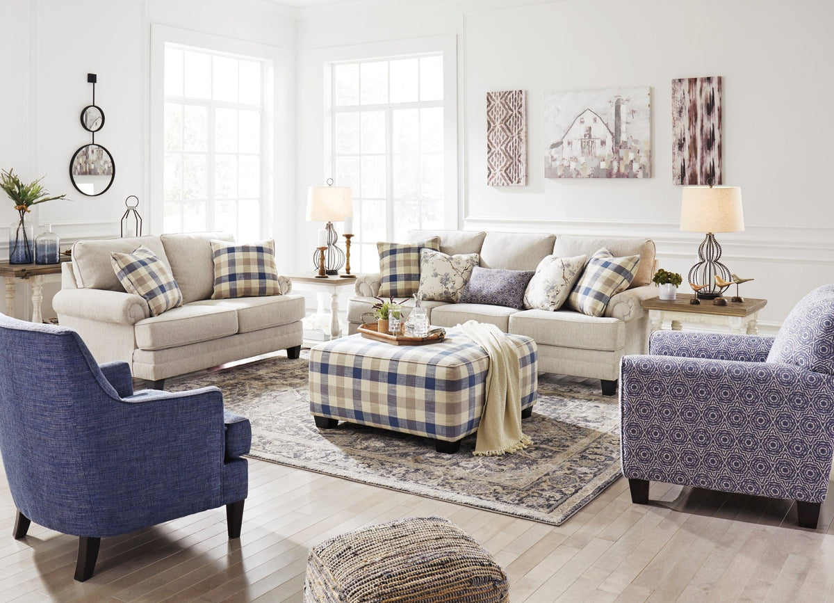 Plaid Oversized Accent Ottoman - Rooms For Less Furniture Outlet