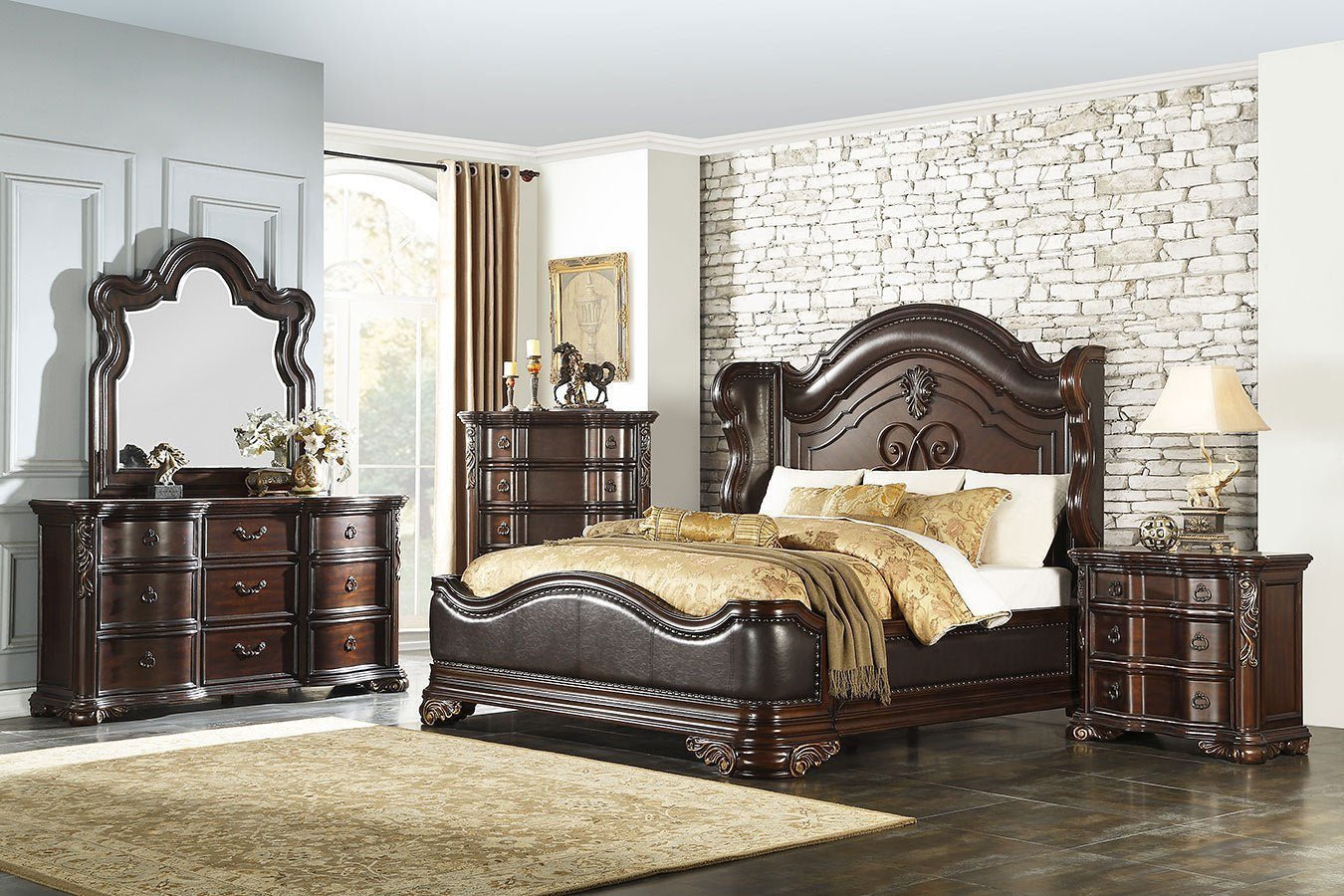 Royal Highlands 6pc Queen Bedroom Set - Rooms For Less Furniture Outlet