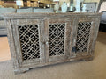 Solid Wood Almond 3 Door Cabinet - Rooms For Less Furniture Outlet