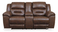 Stoneland Manual Reclining Loveseat with Console - Rooms For Less Furniture Outlet