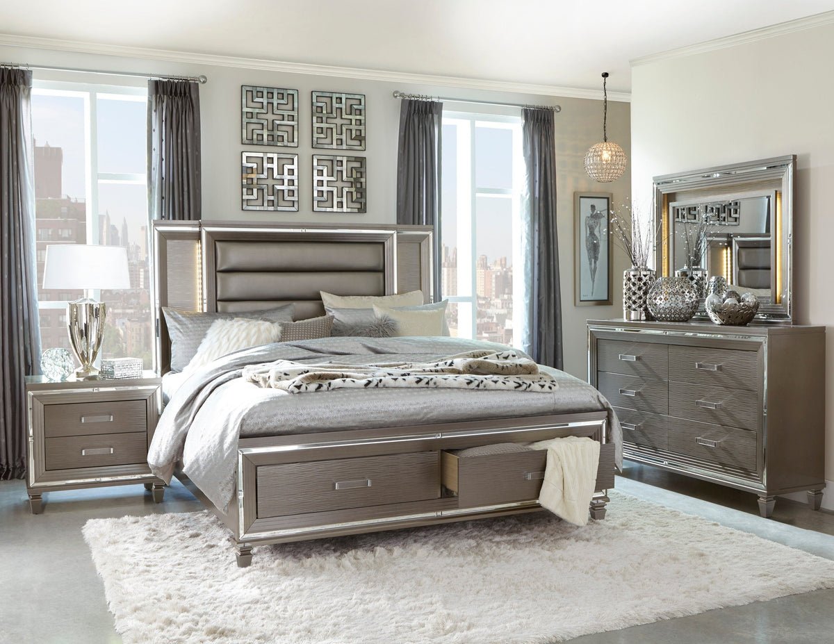 Tamsin 6pc Queen LED Bedroom Set - Rooms For Less Furniture Outlet