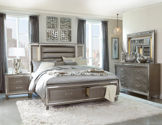 Tamsin 7pc King LED Bedroom Set - Rooms For Less Furniture Outlet