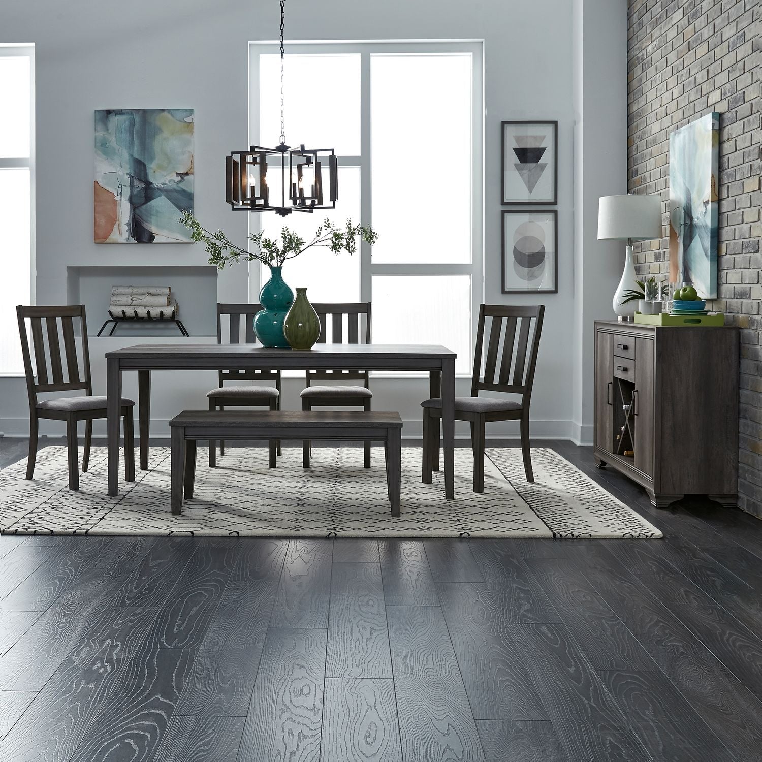 Tanners Creek 6pc Rectangular Table Set - Rooms For Less Furniture Outlet