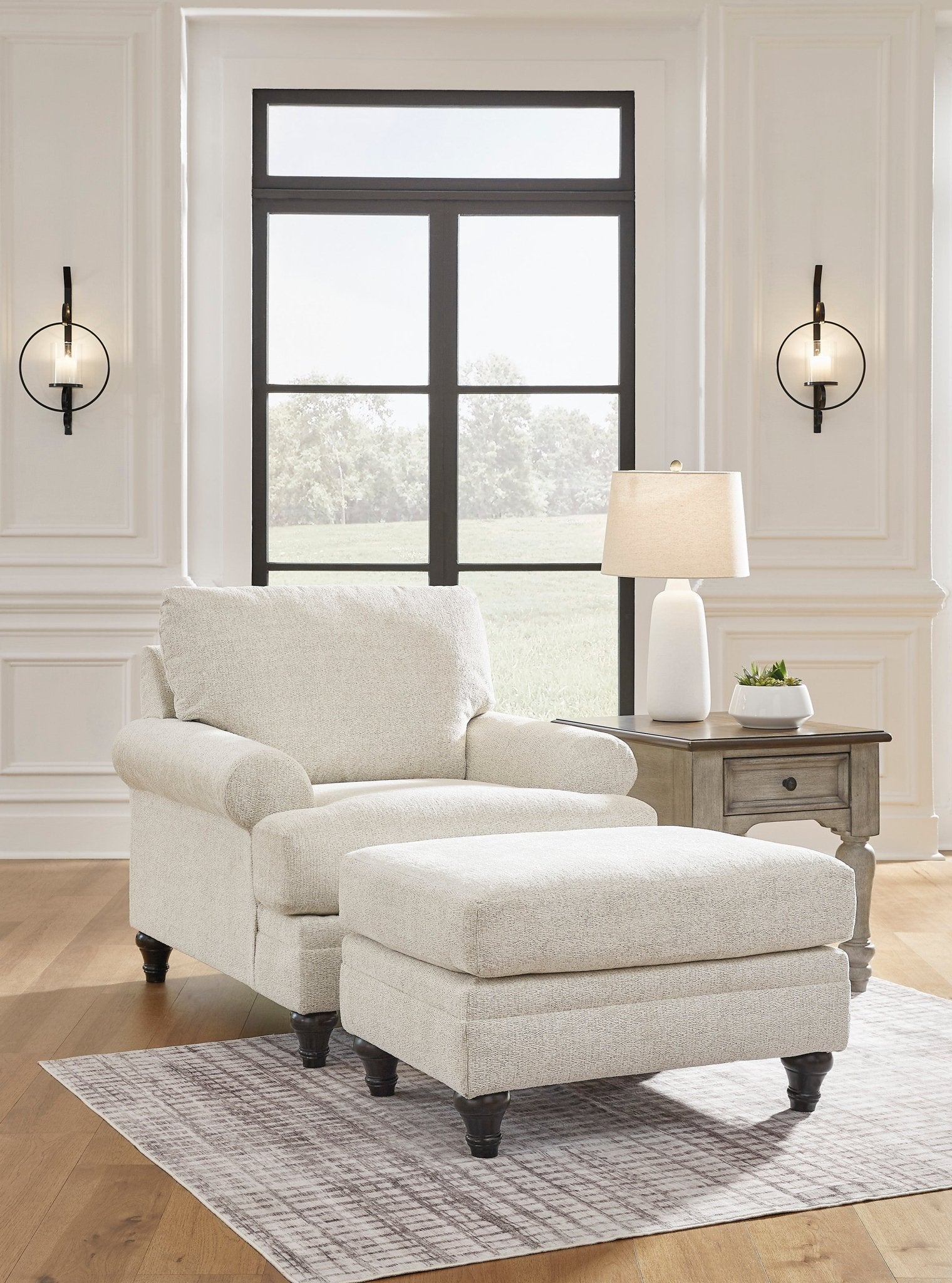Valerani Chair & Ottoman - Rooms For Less Furniture Outlet