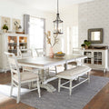 Whitney 6pc Trestle Table Set - Rooms For Less Furniture Outlet